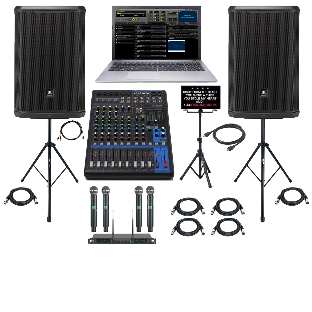 JBL 4,000 Watt Professional Laptop Karaoke System | DJ System | Band System