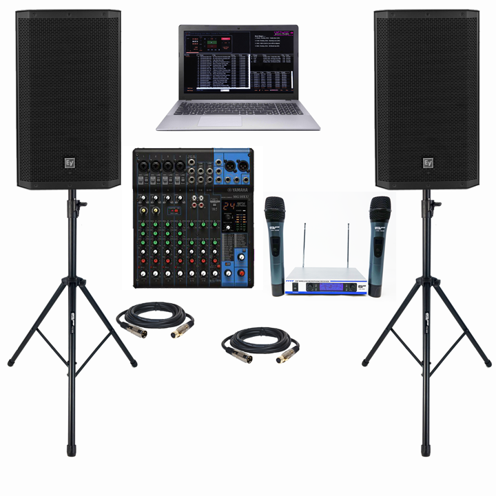 PROFESSIONAL DJ KARAOKE SYSTEM | LAPTOP KARAOKE SYSTEM | YORKVILLE  POWERED SPEAKERS