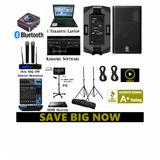 Professional Laptop Karaoke System, Yamaha DBR12 Powered Speakers, Karaoke System
