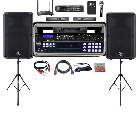 Best Karaoke Machine New Cavs 205G Plus Bluetooth, And Recording, Wireless Microphones, Free Karaoke Songs Easy To Use