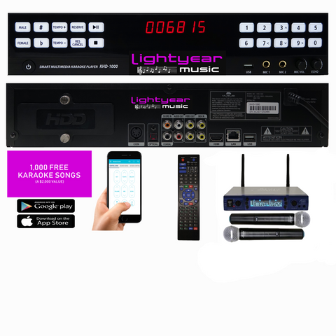 Karaoke Room | Best Karaoke Player | Digital Karaoke Machine | Wireless Mic | 1,000 FREE Karaoke Songs