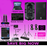 Laptop Karaoke System, Yamaha DBR10 Powered Speakers, Karaoke System