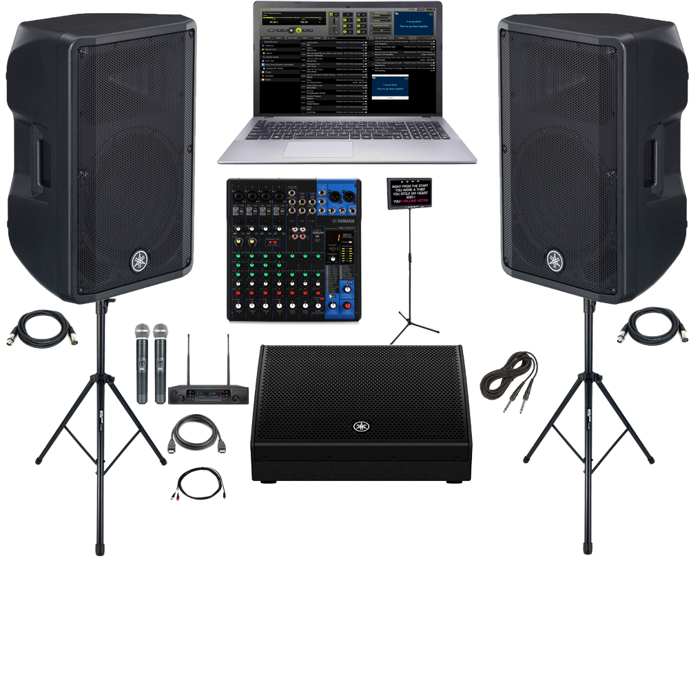 Yamaha Karaoke Laptop System With Powered monitor and Free Karaoke songs