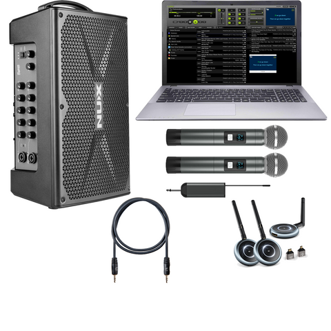 New Wireless Laptop Karaoke System with Battery Powered NUX Speaker and FREE Karaoke Songs