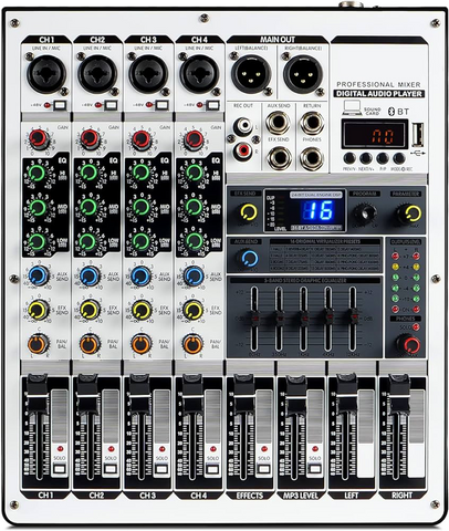 Professional Four-Channel Bluetooth / Recording Mixer