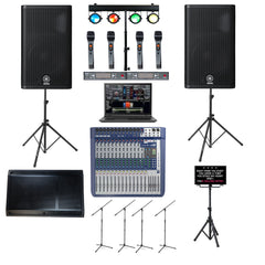 Professional Laptop Karaoke System, Yamaha DXR12 Speakers, Bluetooth, Recording
