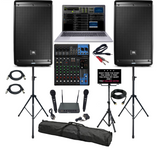 JBL Professional Karaoke System, Bluetooth, Mixer, Wireless Mics, Monitor and Stand and Free Karaoke Songs