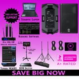 Professional Laptop Karaoke System, Yamaha DBR12 Powered Speakers, Karaoke System
