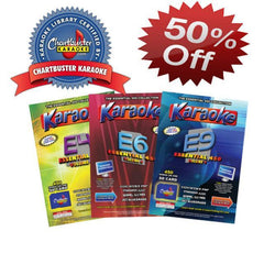 3 Chartbusters Essential Karaoke 1,350 SONGS, Karoke Music package