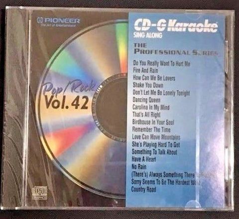 PIONEER KARAOKE CD+G MUSIC SONGS PROFESSIONAL SERIES POP/ROCK VOL 42