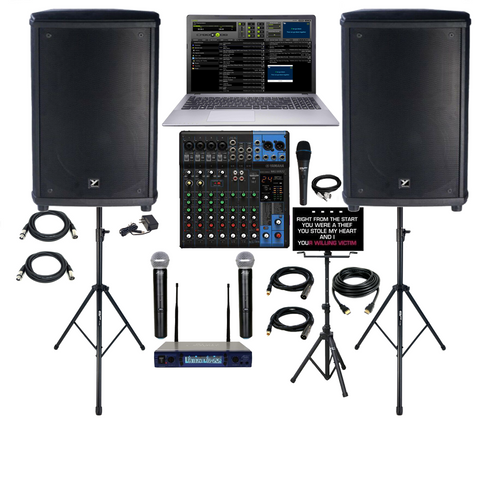 Yorkville Professional Laptop Karaoke System Yorkville YXL12P Speakers With Free Karaoke Songs